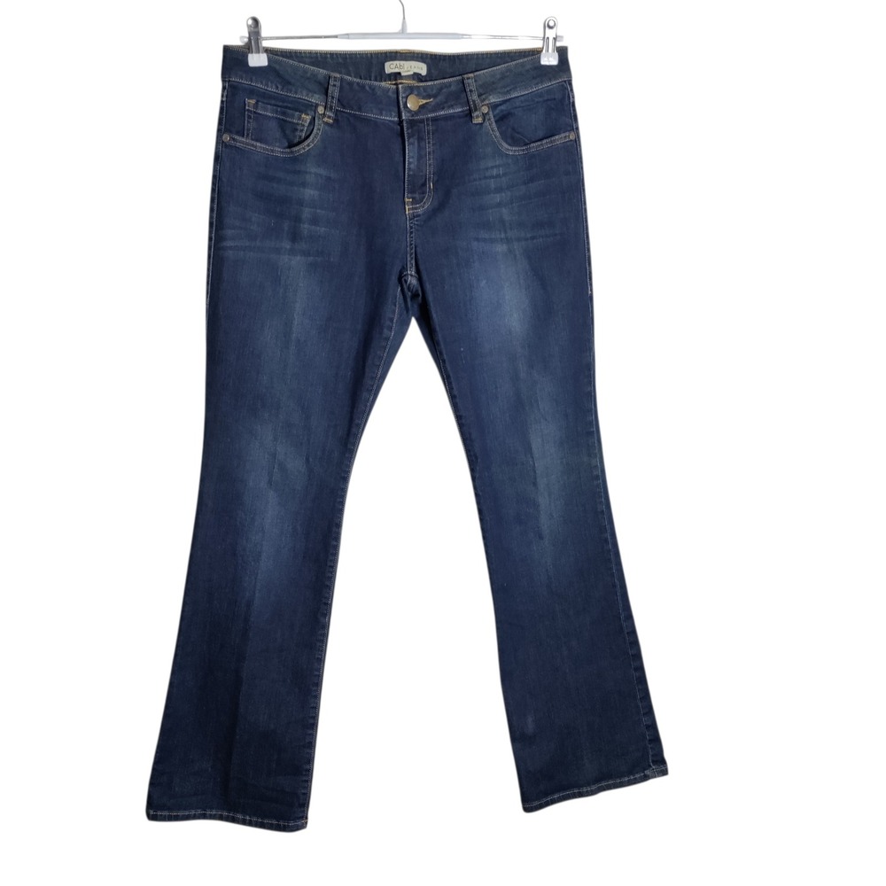 Cabi Jeans 916R Women 12‎ Dark Wash Bootcut Stretch Denim Blue Indigo Pants